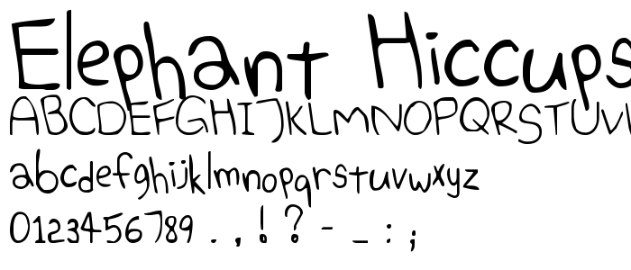 Elephant Hiccups font